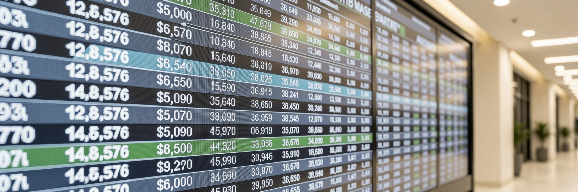 Digital financial data display